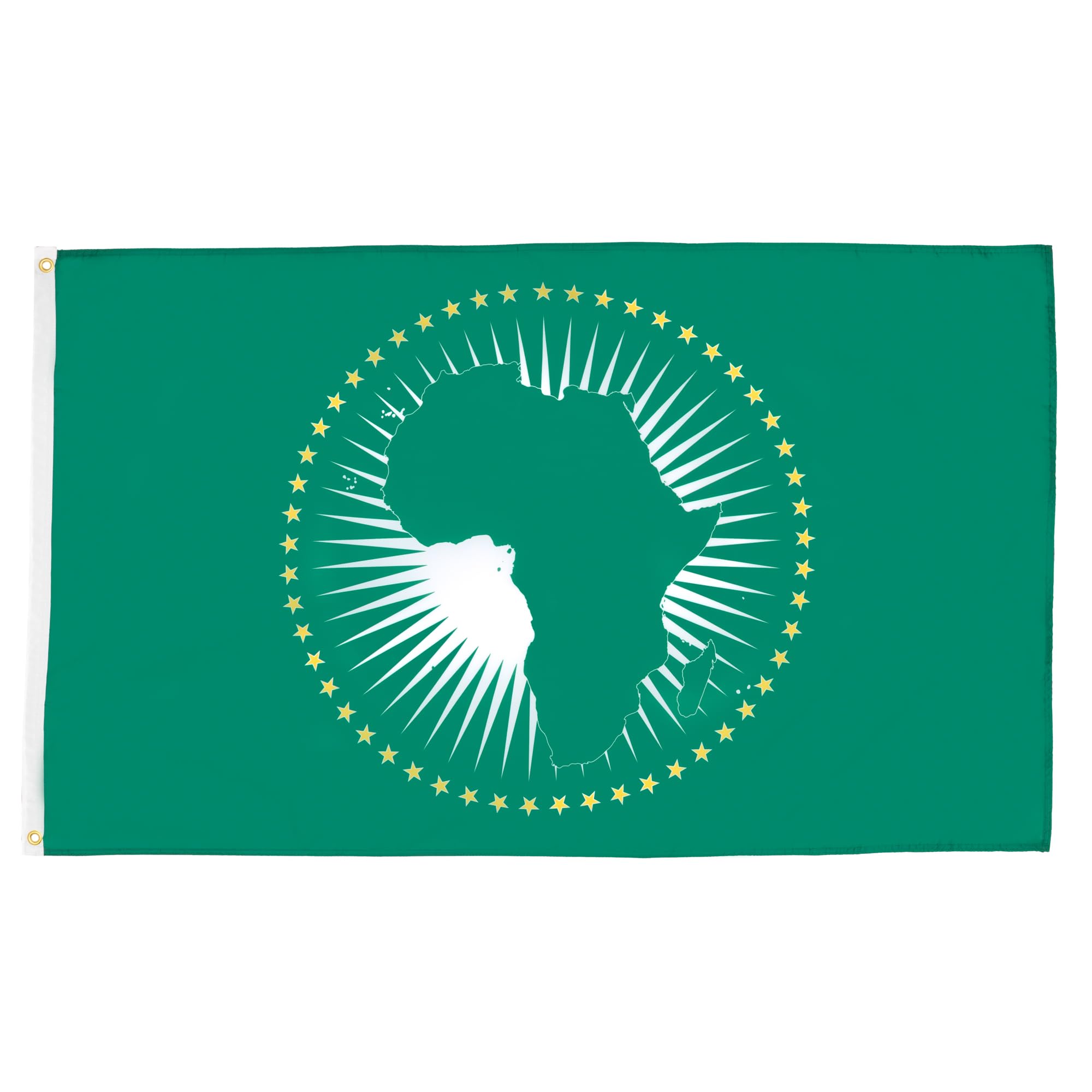 AZ FLAG - African Union Flag - 3x5 Ft - 100D Polyester Ua Banner with Two Metal Grommets - Fade Resistant - Vivid Colors - 3' x 5' Feet - 150x90 Cm — image 1