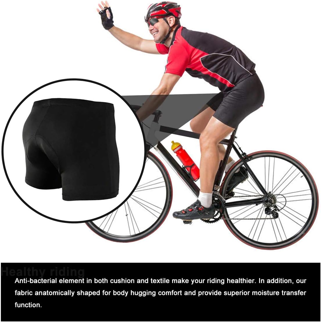 con imbottitura 3D traspiranti e antiscivolo HIDARLING Pantaloncini da  ciclismo da uomo Abbigliamento sportivo Pantaloni e pantaloncini  berjaya.edu.my
