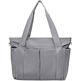 RNIEGA Nylon Tote Bag for Woman Large Lightweight Crossbody Shoulder Bag Tote Handbag with Detachable Strap for Travel