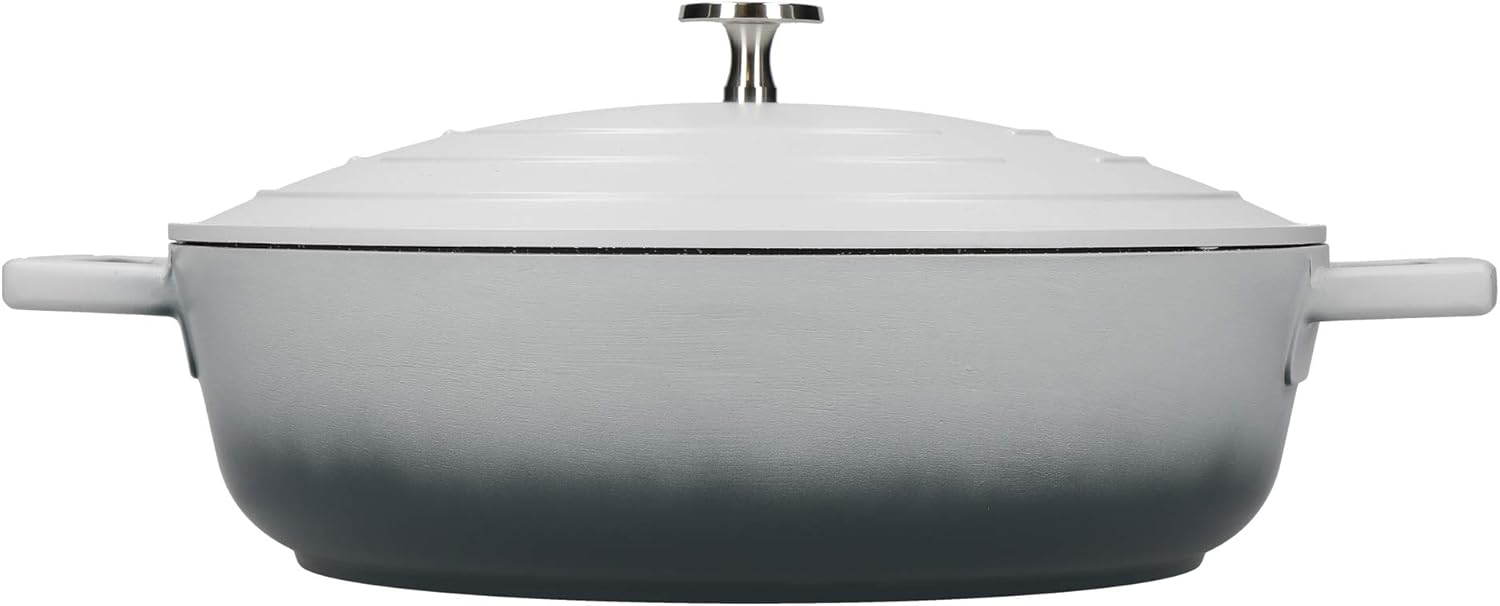 MasterClass MCMSCRD28GRY Shallow Casserole Dish with Lid, Lightweight
