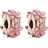 Annmors Rose Gold Charms for Bracelets 925 Sterling Silver Dangle for Women Bracelet & Necklace Pendant