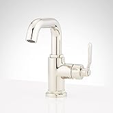 Signature Hardware 477061 Gunther 1.2 GPM Single Hole Bathroom Faucet with Lever Handle and Pop-Up Drain Assembly