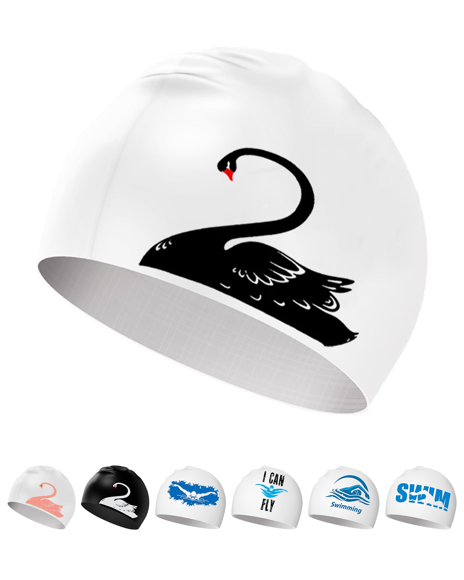 Swimming Hat - Silicone Swim Hat for Women Men Adults Teenagers with Long Hair/Short Hair