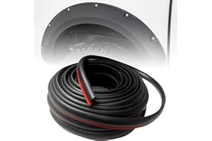 GreceYou Rubber Fender Flares Edge Trim, 10M/33FT T-Style Self-Adhesive Fender Flare Rubber Seal for Car and Truck Wheel Wells