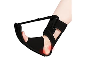 exhood Upgraded Plantar Fasciitis Night Splint, Adjustable Plantar Fasciitis Relief Braces for Women & Men, Supportive Foot Brace with Arch Cushion for Plantar Fasciitis, Achilles Tendonitis, Foot Drop & Heel Spur Pain Relief Day & Night (Charcoal Black)