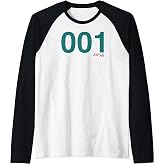 Squid Game Player 001 Costume Raglan Baseball Tee