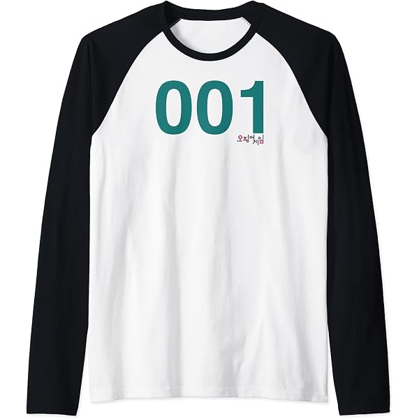Amazon.com: Squid Game Player 456 Costume Raglan Baseball Tee 