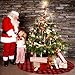 Fowecelt 48 Inch Buffalo Plaid Christmas Tree Skirt Red and Black Cotton Xmas Tree Skirt for Christmas Party Holiday Decorations