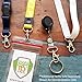 Swivel Clasps Lanyard Snap Hook Lobster Claw Clasp,with 1 inch inner width D ring,Pack of 60