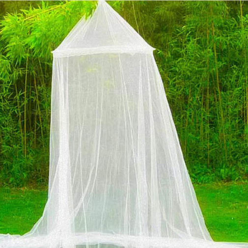 Photo 1 of DAYSTART Mosquito Net Round Lace Curtain Dome Bed Canopy Netting for Single to King Size Beds,Camping (White)