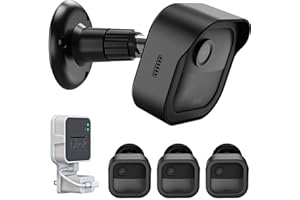 PEF Wall Mount for Blink Outdoor 4 (4th Gen) and Blink Outdoor (3rd Gen), 3 Pack Weatherproof Protective Housing and 360 Degree Adjustable Mounting Bracket with Sync Module 2 Mount (Black)