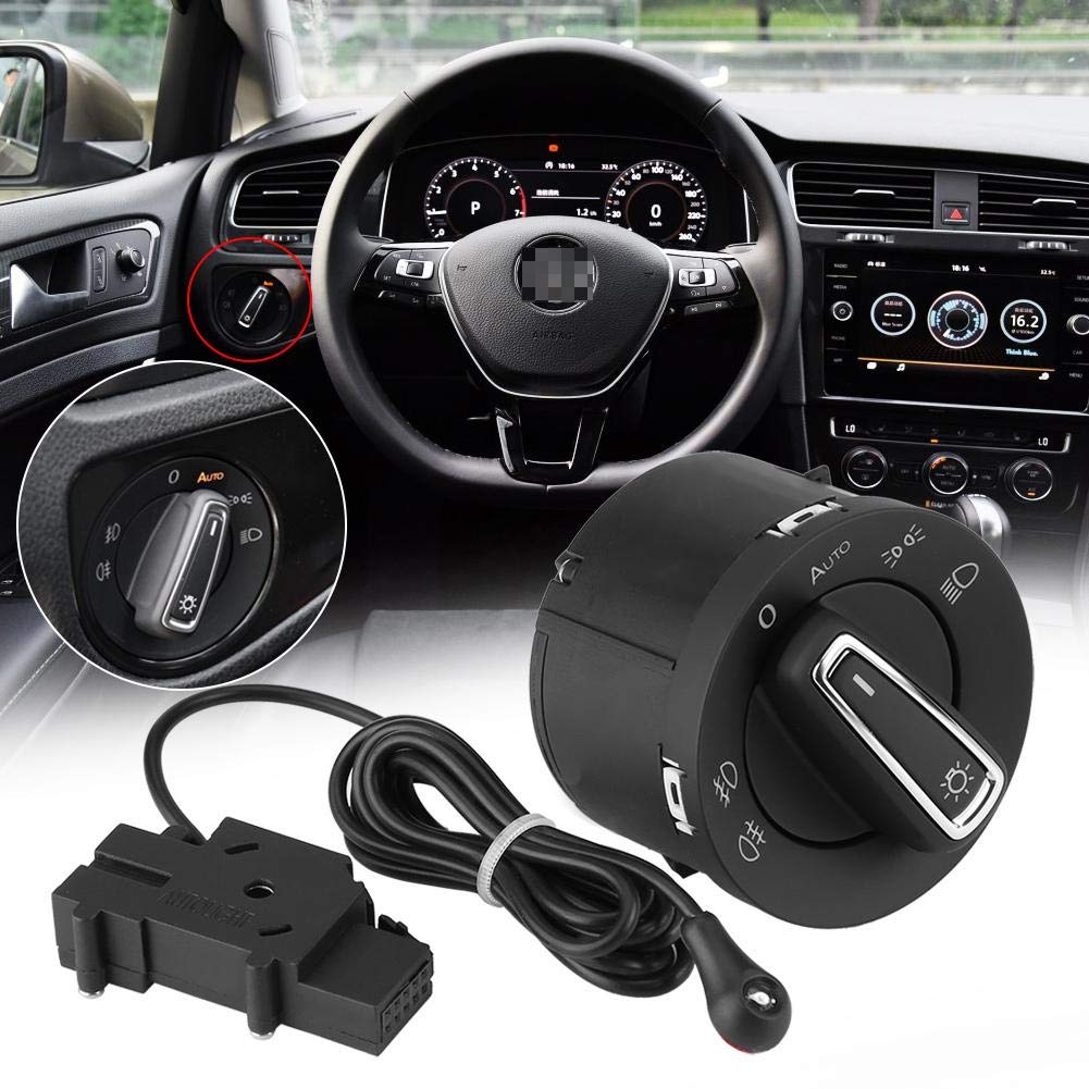 Terisass 5GG941431D Headlight Switch with Fog Light Control Headlight