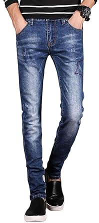 Amazon ゆうや Yoyeah メンズ スキニー デニム パンツ メンズ