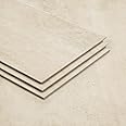 Lucida Surfaces Luxury Vinyl Flooring Tiles | Stone Look Tiles | Interlocking Flooring | DIY Friendly | MaxCore Terra | 6""x12"" | Sample Tile, Cream, MT-603SMP