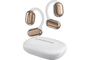 Monster Open Free AC100 Éǳܳٱܰ sans fil Bluetooth 5.3 avec crochets d'oreille, son stéréo immersif par grand pilote de 16 
