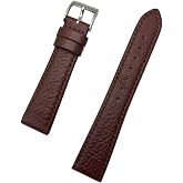 20mm Honey Brown Genuine Leather Watchband Matte Replacement Watchstrap | Lightly Padded, Mens Standard Length