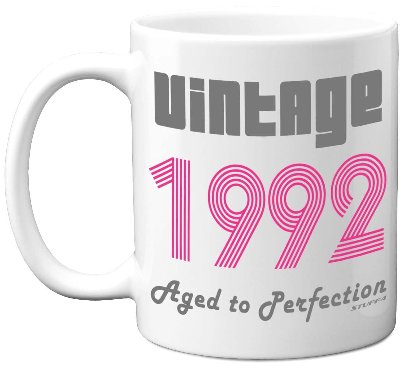 Stuff4 31st Birthday Gifts for Women and Men - 1992 Pink Vintage Coffee Mug, 11oz Ceramic Dishwasher Safe Premium Mugs, Best Friend Mug for Birthday Christmas, Funny 31st Birthday Gifts for Her Him