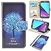 UrSpeedtekLive Samsung Galaxy J3 Emerge Case, J3 2017 Case, J3 Prime Case, Amp Prime 2 Case, J3 Emerge Wallet Case, Premium PU Leather Flip Case Cover w/Card Slots & Kickstand(Galaxy Tree)