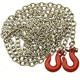 XJJ 890mm 1:10 Scale Chain with Red Hooks for 1/10 SCX10 AX10 RC Crawler Truck Car Pack of 1pcs