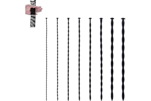 8-Piece Set of Black Extra-Long Male Urethral Rods, Smooth Tip Design, Ideal for Beginners-CAZM71 (Ribbed Style)