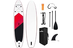 Peakpath Inflatable Stand Up Paddle Board (6’’ Thick) with Premium SUP Accessories&Bag,Bottom Fin for Paddling,Surf Control,Non-Slip Deck,Leash,Paddle and Two-Way Hand Pump|Youth&Adult Standing Boat