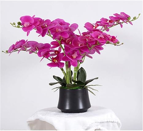 Amazon 造花 胡蝶蘭 花束セット身長で人工花ポット胡蝶蘭造花で花瓶フェイクフラワーについてはリビングルームの装飾の55センチメートル Color B 造花 オンライン通販