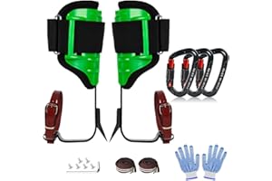 MITOJOSYEER Tree Climbing Spikes for Logging Adjustable Tree Climbing Gear Tree Climbing Kit for Climbers Logging Fruit Picking Hunting