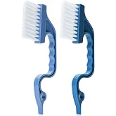 Slick- Window Track Cleaning Brush, 2 Pack, Blue Ergonomic Handle, Built-in Scraper, Multipurpose, Window Track Cleaning Tools