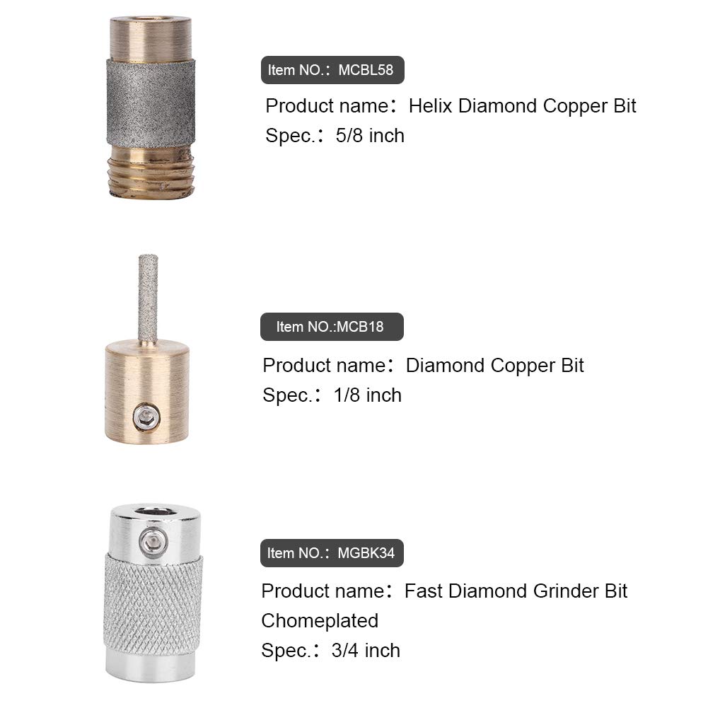 Grinding Bit Stained Ceramic Glass Abrasive Tool for Inland Gryphon Delphiglass Glass Grinder (MCB34)