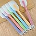 6 Pieces Silicone Spatulas, 11 inch Large Rubber Spatula with Stainless Steel Core, Heat-Resistant Non-stick Spatulas