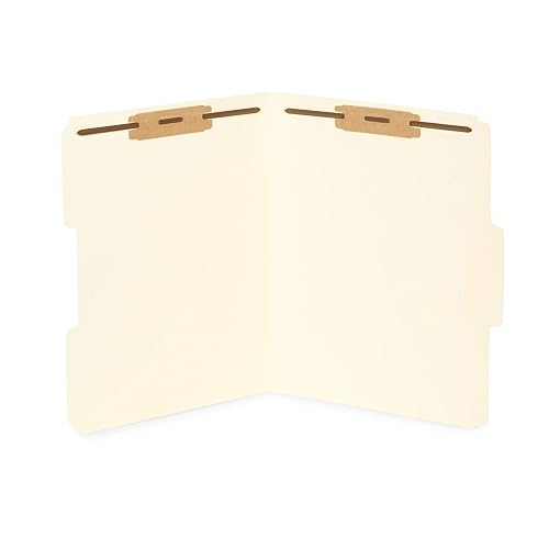 50 Manila Fastener File Folders - 1/3 Cut Reinforced Tab - Durable 2 ...