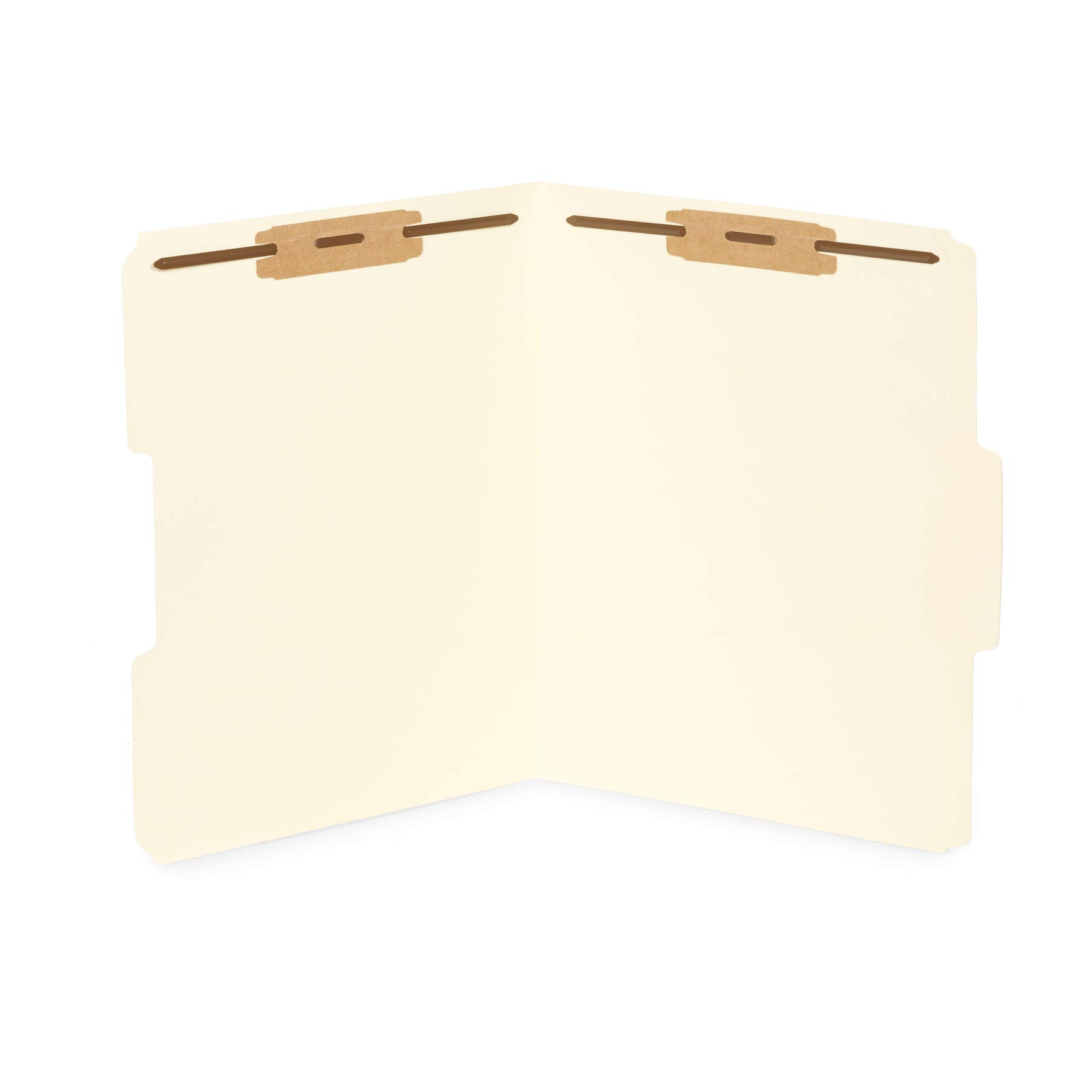 50 Manila Fastener File Folders - 1/3 Cut Reinforced Tab - Durable 2 Prongs Bonded Fastener Designed to Organize Standard Medical Files, Law Client Files, Office Reports - Letter Size, Manila, 50 Pack