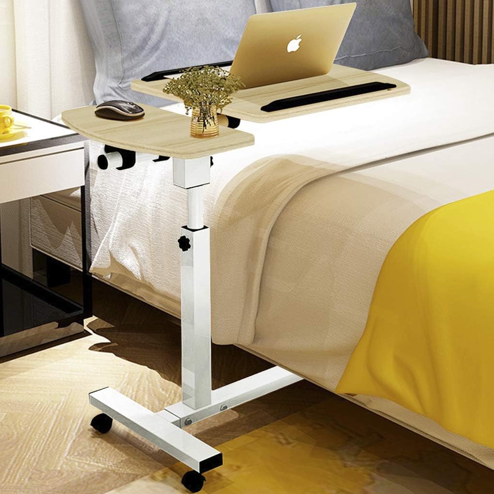 Height Adjustable Overbed Table Tilting Bedside Desk