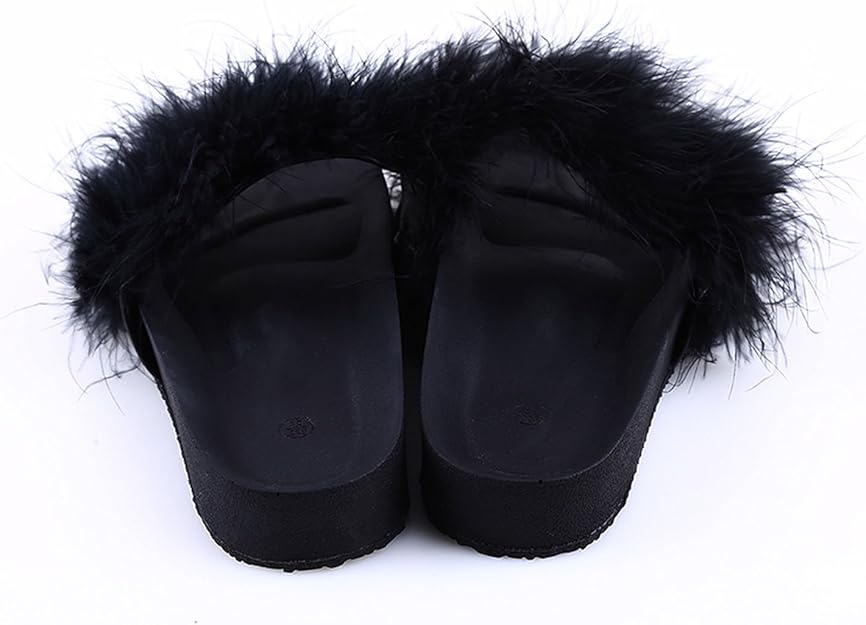 ostrich feather slippers