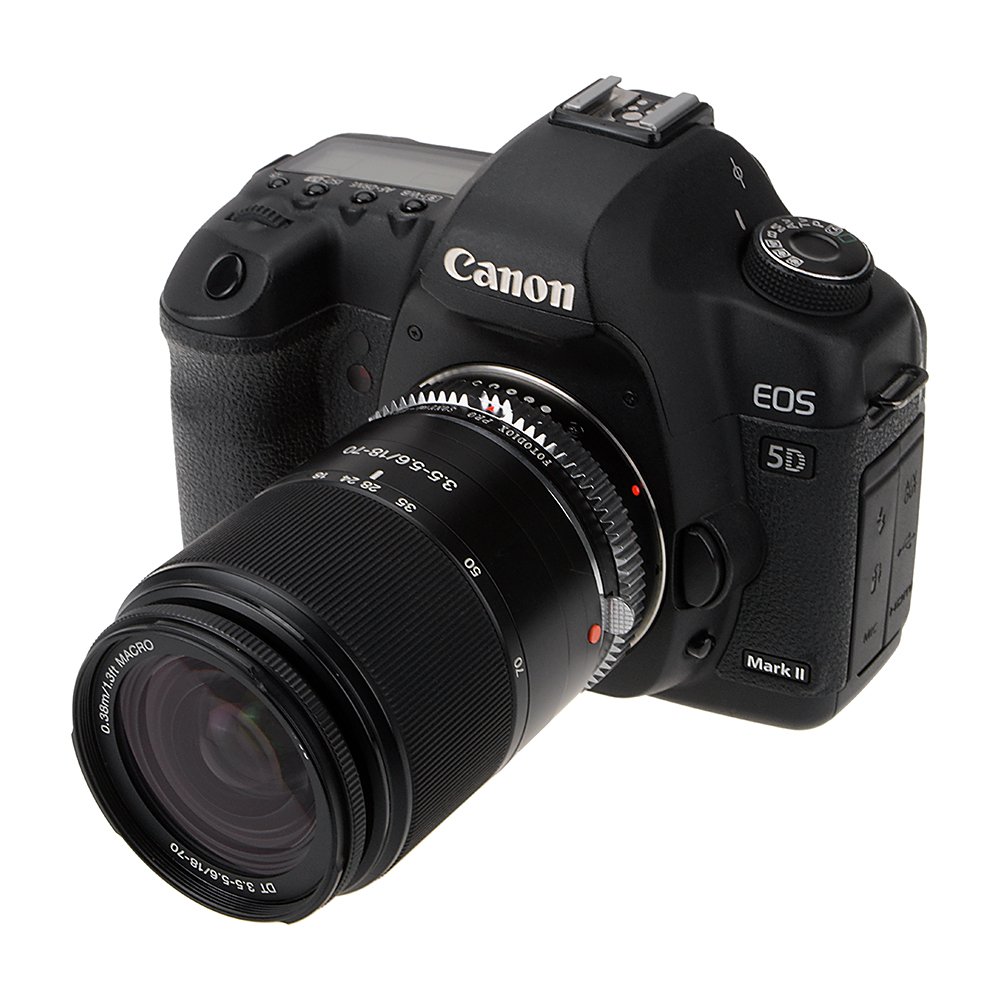 Fotodiox Pro Lens Mount Adapter, Sony Alpha A-Mount (Konica Minolta Maxxum  AF) Lens to Canon EOS Camera, for Canon ESO 1D, 1DS, Mark II, III, IV, 1DC,  1DX, ...