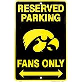 Dekoratives Parkplatzschild "IA University Hawkeye Fans" – 20,3 X 30,5 Cm, Geprägtes Aluminium, Vintage-Look