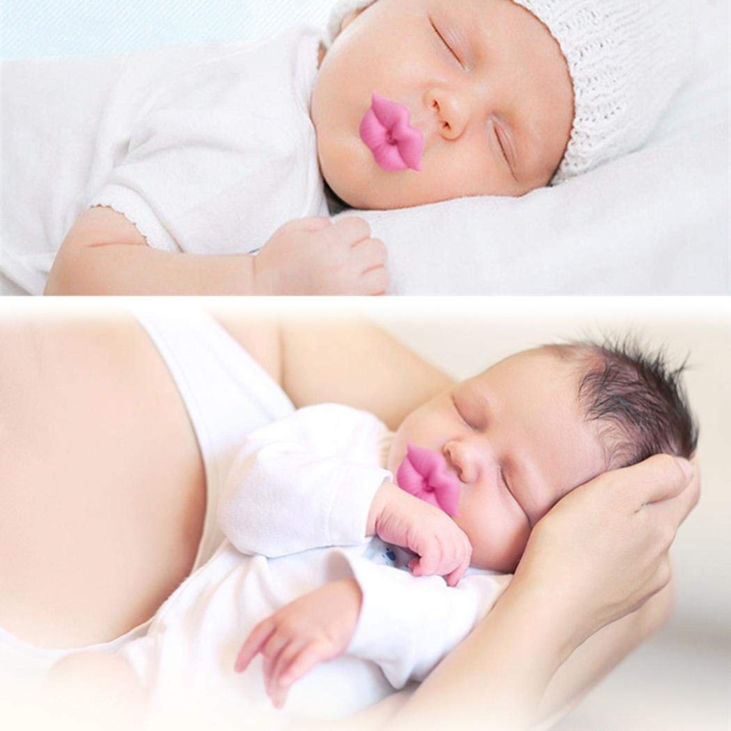Zippem Newborn Infants Silicone Pacifier Cute Lip Mouth Baby Soother Pacifier Pacifiers