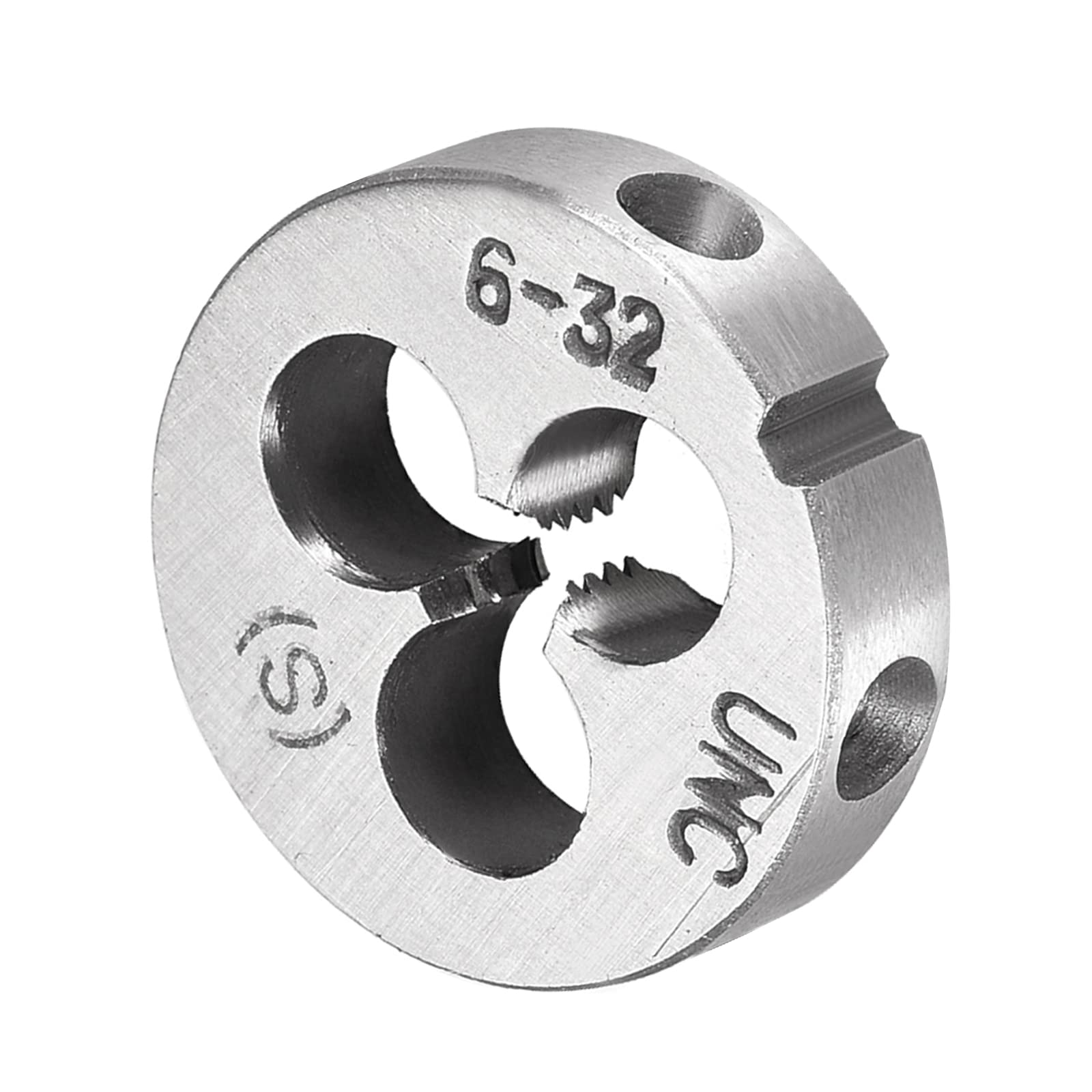 CoCud Round Threading Dies, #6-32 UNC Thread, 9SiCr Alloy Tool Steel Screw Milling Tools - (Applications: for Machine Thread Repair), 1-Piece — image 1