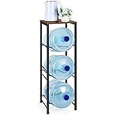 Water Jug Holder Rack 3-Tier Water Storage Organizer with Shelves for 5 Gallon Water Bottle Dispenser Stand for Office Kitche