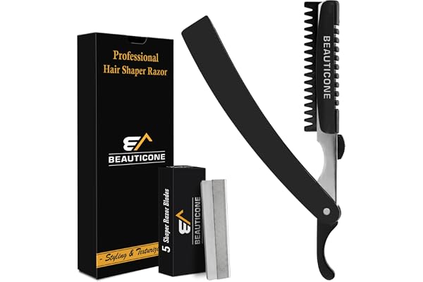 BEAUTICONE Hair Shaper Styling Razor for Women & Men – Professional Hair Cutting Razor with Replaceable Blades, Layering & Te