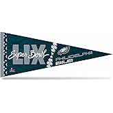 Rico Industries NFL Football Philadelphia Eagles 2025 Super Bowl LIX Bound 12" x 30" Felt Wall Décor Pennant - Great for Home/Bed Room/Man Cave Décor