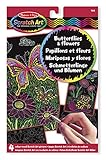 Melissa & Doug Scratch Art Activity Kit: Butterflies and Flowers - 4 Boards, Wooden Stylus