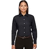 Devon & Jones Ladies' Crown Woven Collection™ Solid Broadcloth 4XL BLACK