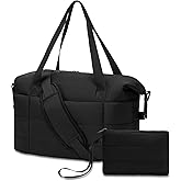 JUNGYOON Gym Bag for Women – Lightweight Weekender Overnight Bags with Toiletry Pouch, Quilted Travel Duffle Carry On Bag