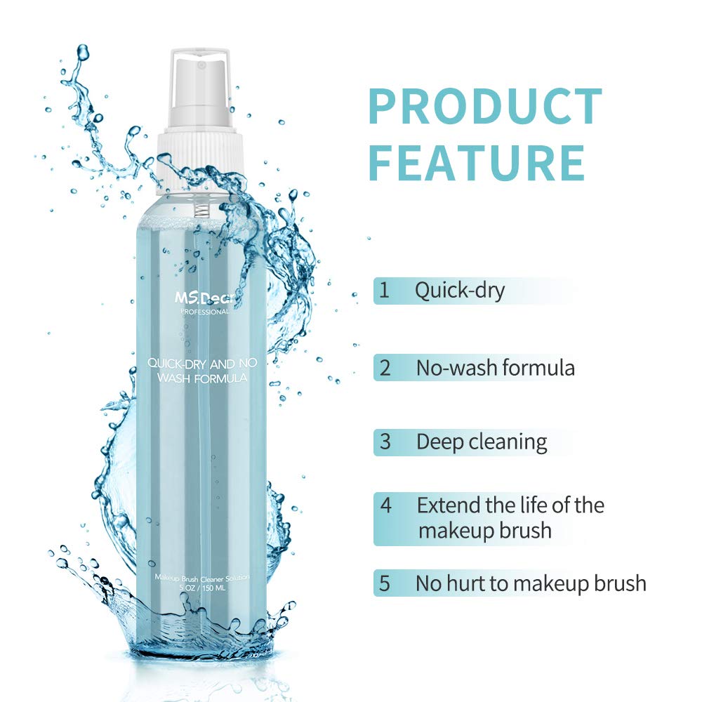 MS.DEAR Color Removal Sponge - Dry Makeup Brush Quick Cleaner Sponge - Removes Shadow Color from Your Brush without Water or Chemical Solutions - Compact Size for Travel: Beauty