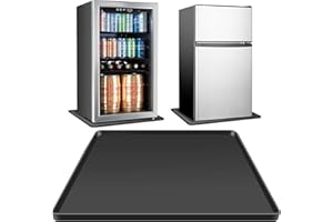 WUDIALIEN Mini Fridge Silicone Mat with Raised Edges, 24''x24''x0.5'', Prevent Water Leakage and Floor Damage from Elecrical Equipment such as Washing Machines, Dryer, Mini Fridge, Wine Cabinet.