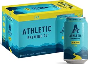 Athletic Brewing Company Craft Non Alcoholic Beer, IPA, Pair With Pizza, Burgers, or Tacos, Vegan Hops & Malt Blend With Citr