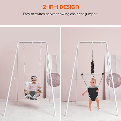 Hapfan Upgraded in Baby Jumper and Toddler Swing with Foldable