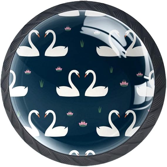 Haminaya Schrankknöpfe Schwanenliebe Möbelknopf Kristall Griff Knopf