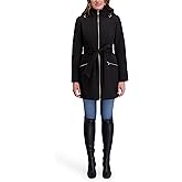kensie Women's Outerwear Zip Front Softshell Hooded Water Resistant Jacket